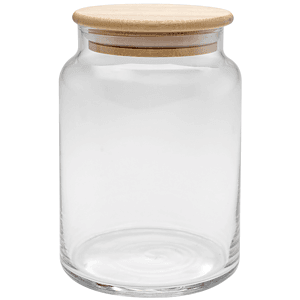 26 oz. Etched Apothecary Jar with Bamboo Lid