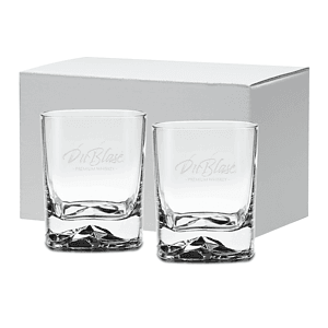 13.5 oz Etched Square Glacier OTR Gift Set