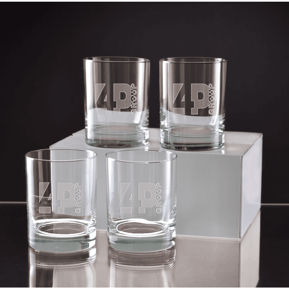 Executive Double Old Fashion Set Of 4 Corporate Specialties