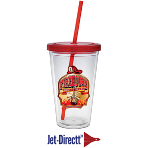 16 oz. Classic Carnival Cup - Color Lid and Straw