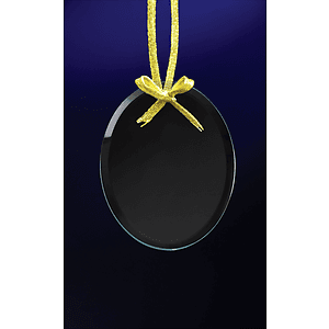 Oval Etched Ornament