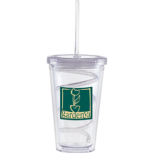 Carnival Cups-Color Curly Straw, Clear Lid