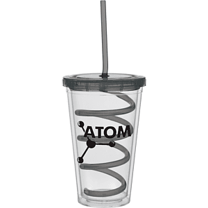 Carnival Cups-Color Curly Straw, Color Lid