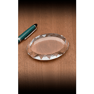 Faceted Oval Paperweight