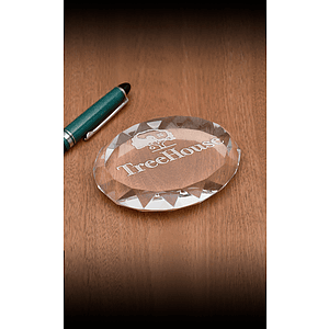 Faceted Oval Paperweight