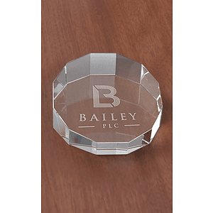 Slanted Circle Paperweight