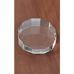 Slanted Circle Paperweight