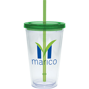 20 oz. Large Carnival Cup - Color Lid and Straw