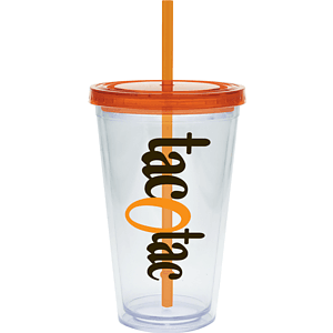 20 oz. Large Carnival Cup - Color Lid and Straw
