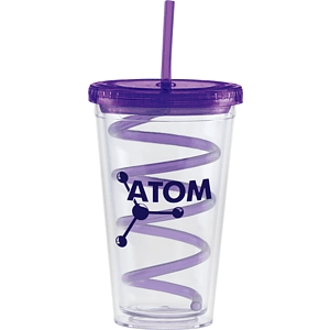 Carnival Cups Colored Curly Straw, Color Lid