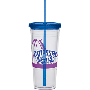 Extra Large Carnival Cup-Color Straw and Lid