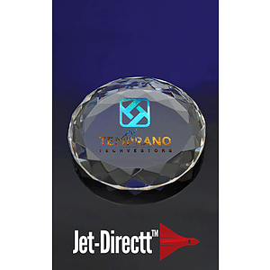 Faceted Circle Paperweight