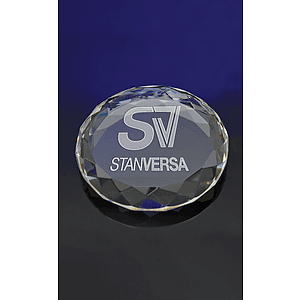Faceted Circle Paperweight
