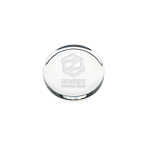 Flat Round Paperweight