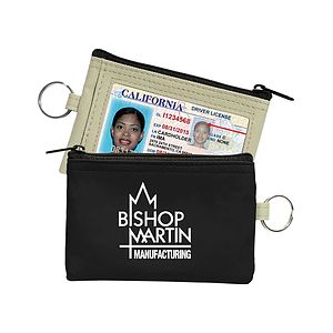 Coin Pouch W/Id Window & Split Ring
