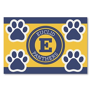 2 in1 Circle Car Magnet with 4 Paw Prints