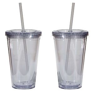 Double Wall 16 Oz Tumbler - Clear
