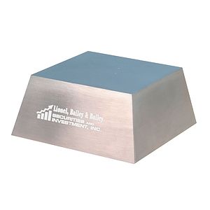 Large Silver Metal Slanted Base