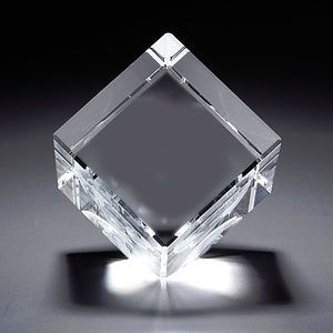 3D Crystal Jewel Cube Large Award