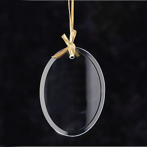 Oval Jade Glass Ornament
