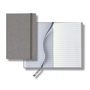 Castelli Linen Banded Pico Lined White Page Journal