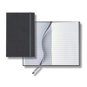 Castelli Linen Banded Pico Lined White Page Journal