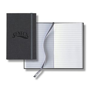 Castelli Linen Banded Pico Lined White Page Journal