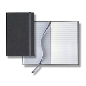Castelli Linen Banded Pico Lined White Page Journal