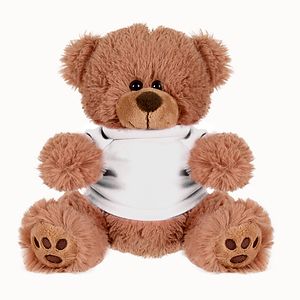 Plush Bear w Embroidered Paws and T-Shirt