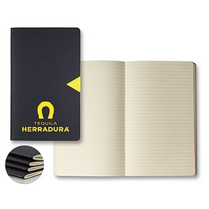 Castelli Black Notch Medio Lined Ivory Page Journal