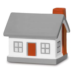 White, Gray And Red Home Stress Shape