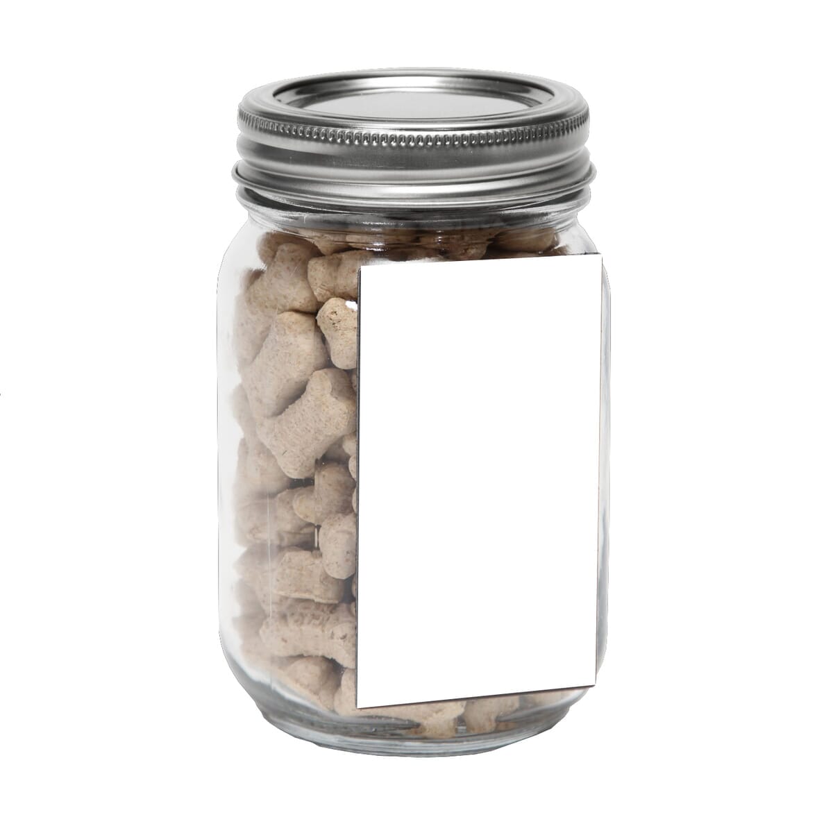 Pint Jar with Rectangle Magnet Pet Fill
