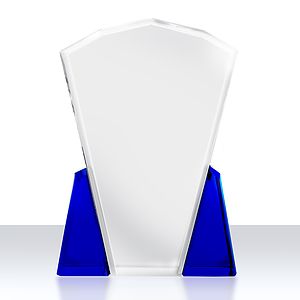 Facet Top Award with Blue Accents