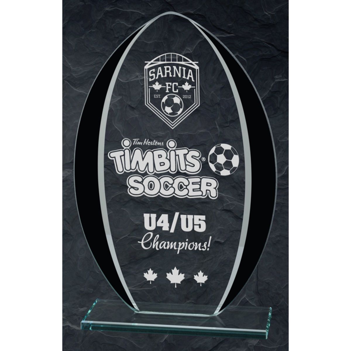 Custom Belleville black mirror, award trophy, 8 BrandExtenders