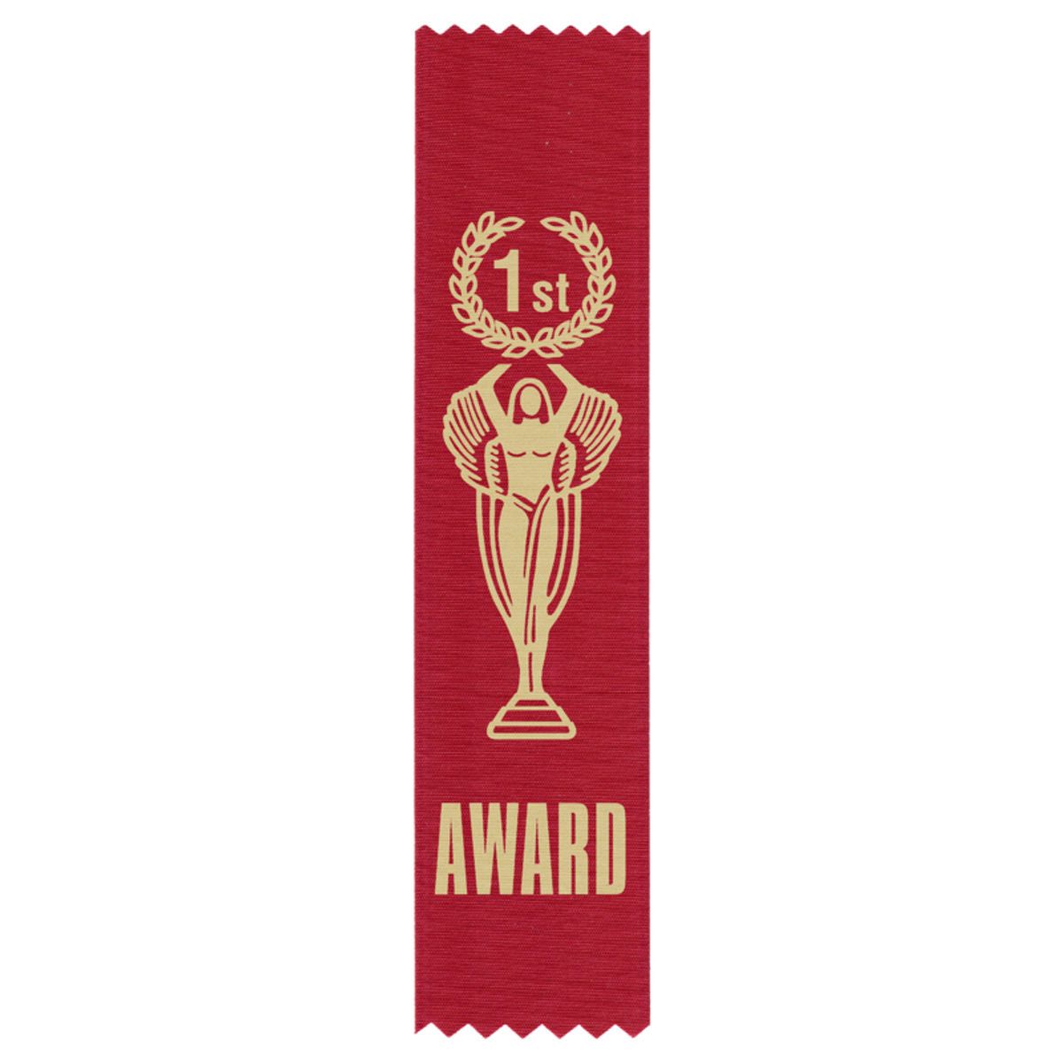 Custom Award ribbon- first, 1?x 7 Personalized With Your Logo | 1 min. qty.