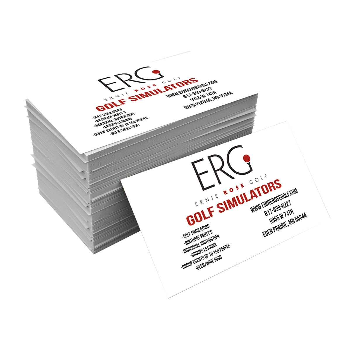 Business Cards - 14pt Full Color Front & Back - Uncoated - Size 2" x 3.5" - Standard