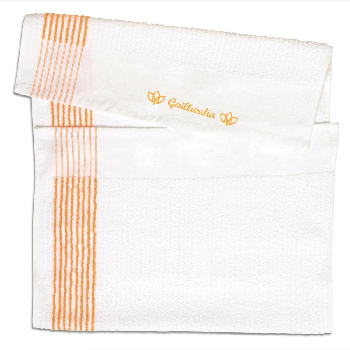 Tour Caddy Golf Towel - White with Color Stripe - Embroidery