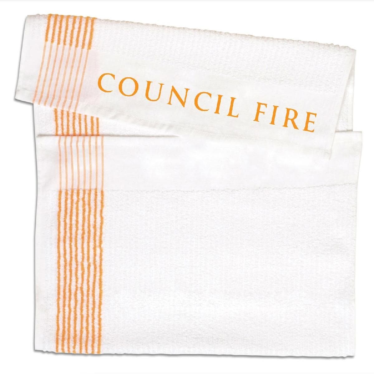Tour Caddy Golf Towel - White with Color Stripes - Screen Printed