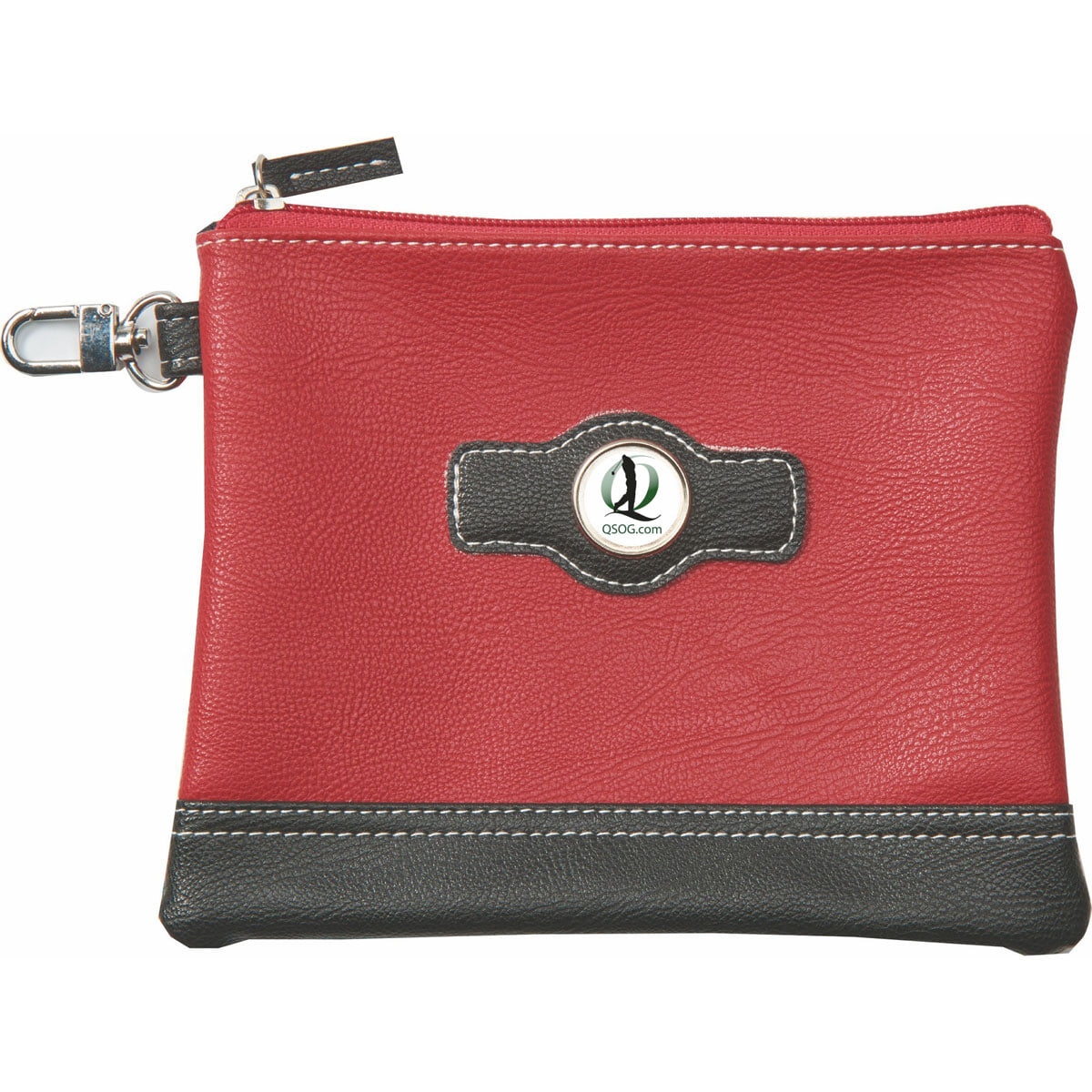 Two-Tone Zipper Pouch (RD, WH, BL & GR)