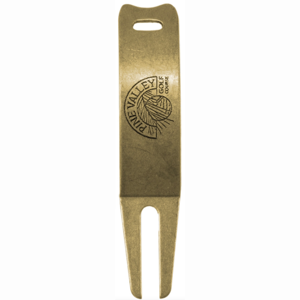 Metal Divot Tool With Wave And Club Rest - Die Struck Logo