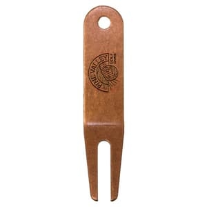Metal Divot Tool With Traditional Round Top - Die Struck Logo