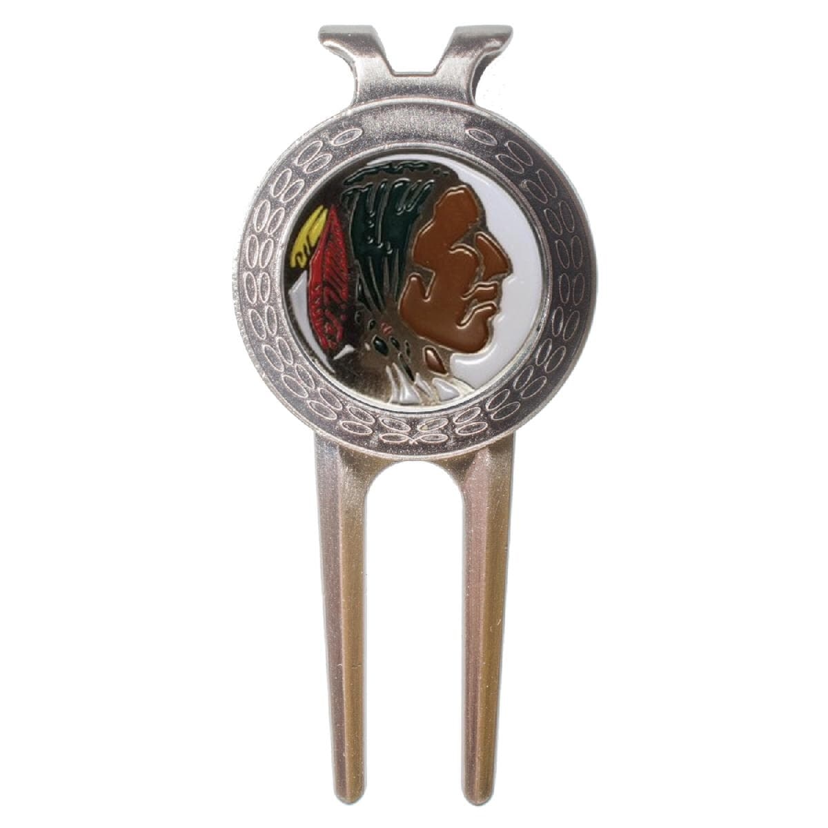 Classic Divot Repair Tool with Ball Marker and Club Rest. - Die Struck Logo - With Display