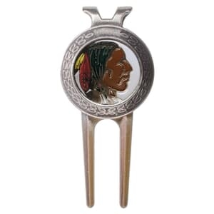 Classic Divot Repair Tool with Ball Marker and Club Rest. - Die Struck Logo - With Display