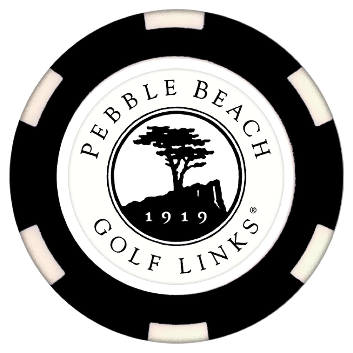 Poker Chip With Removable Ball Marker - Printed Logo - With Display