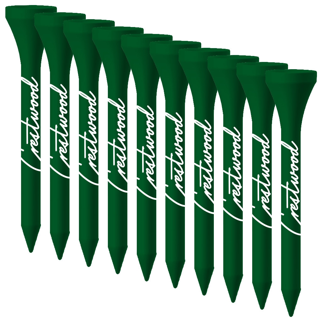 Packaged Plastic Golf Tees - 10ct - 2.75" 1 Color Logo Imprint Shank Only - Various Colors