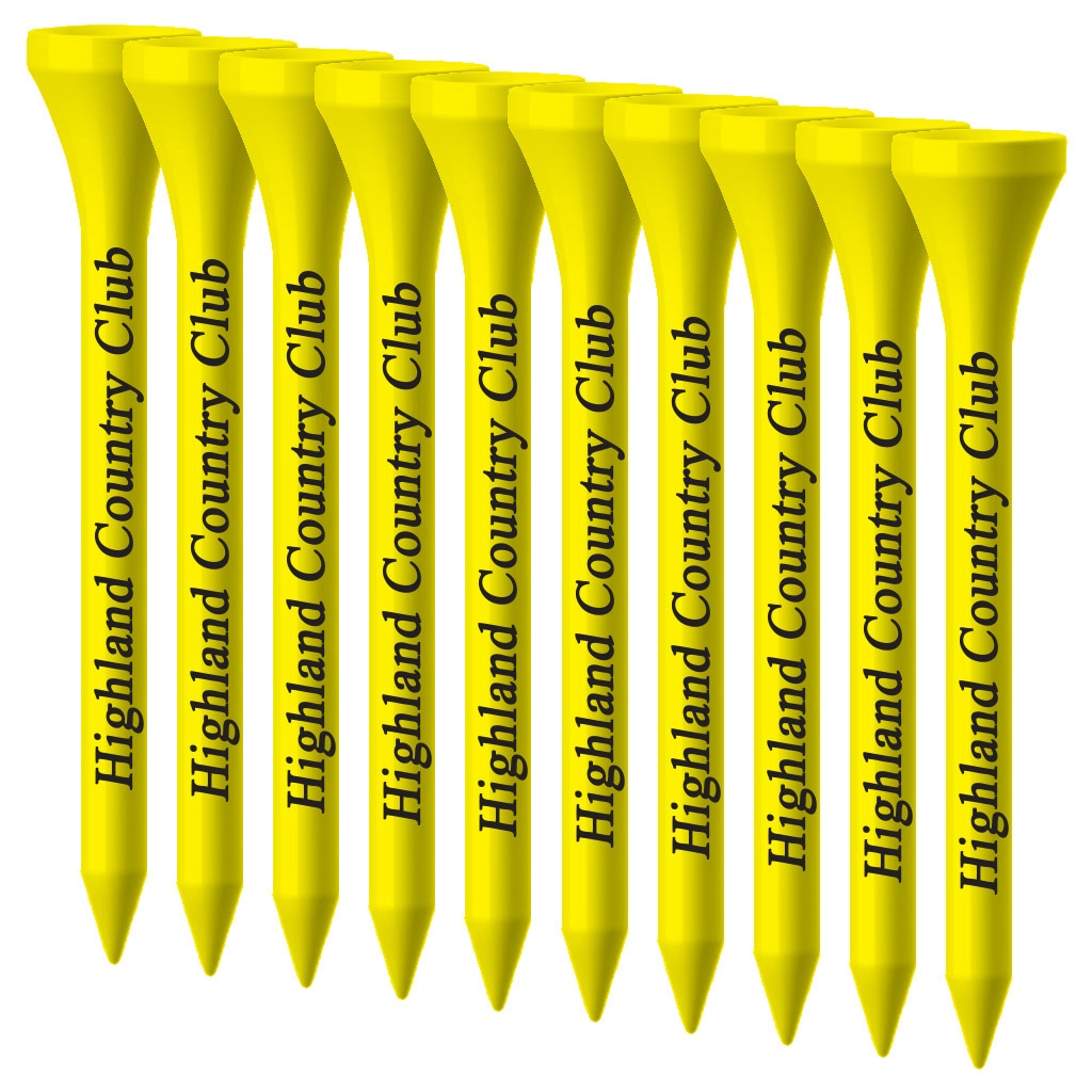 Packaged Plastic Golf Tees - 10ct - 3.25" 1 Color Logo Imprint Shank Only - Various Colors