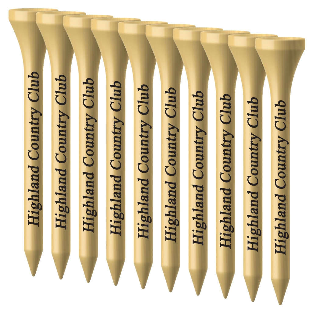 Packaged Plastic Golf Tees - 10ct - 3.25" 2 Color Logo Imprint Shank Only - White or Natural