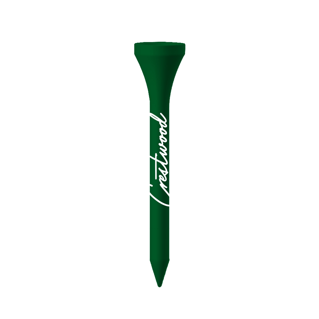 Plastic traditional cup golf tees- 2.75" 1 Color Logo Imprint Shank Only. Various Colors