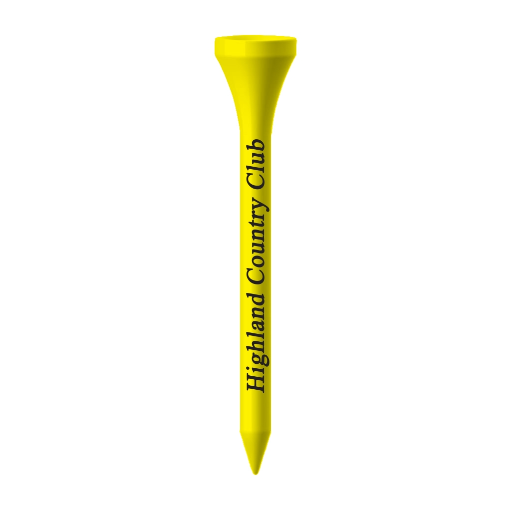 Plastic traditional cup golf tees - 3.25" 1 Color Logo Imprint Shank Only. White or Natural