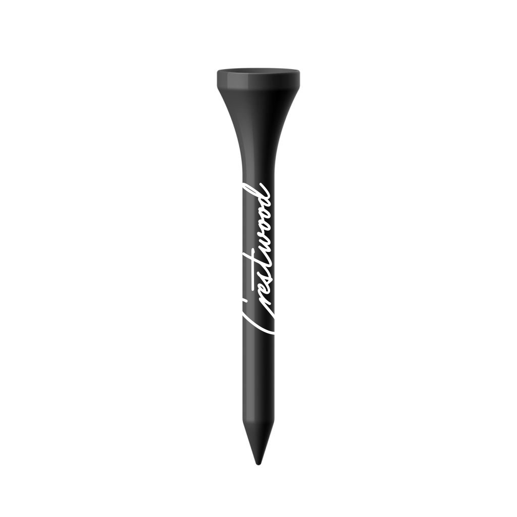 Plastic traditional cup golf tees- 2.75" 2 Color Logo Imprint Shank Only. Various Colors